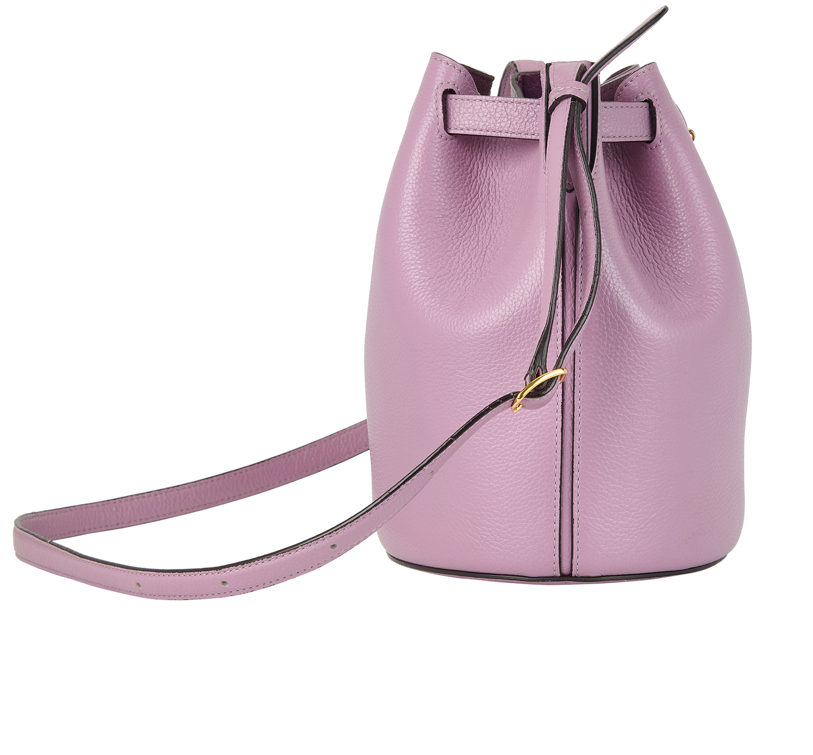 Bucket Crossbody, &pound;380, Handbags, Purple, Leather, Side view